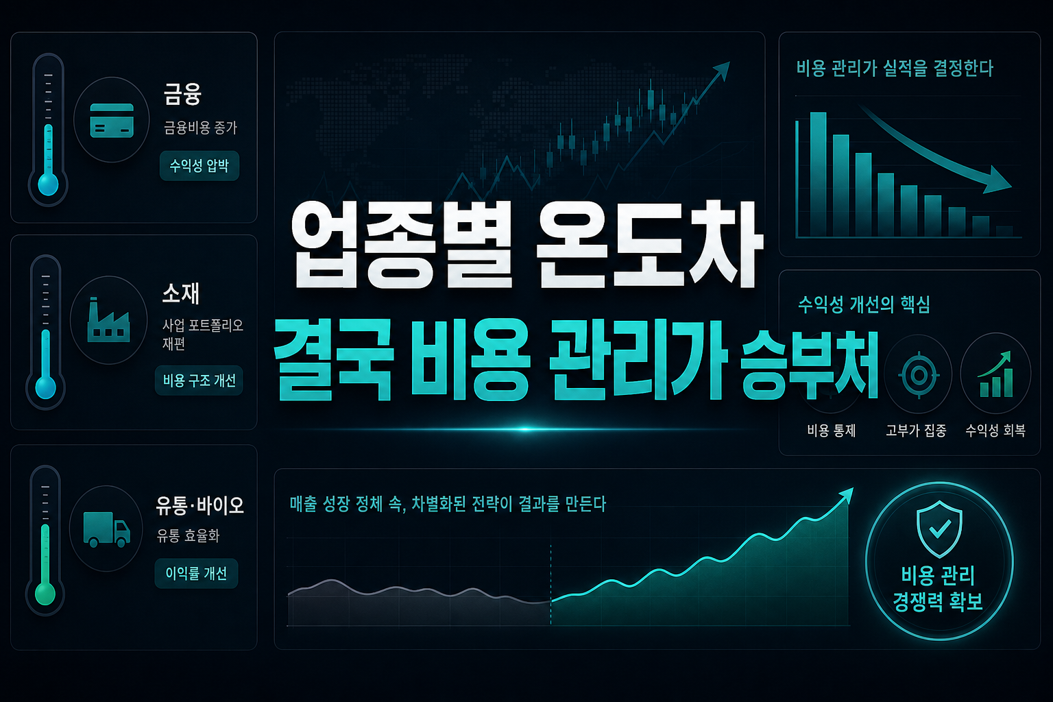 업종별 온도차, 결국 비용 관리가 승부처