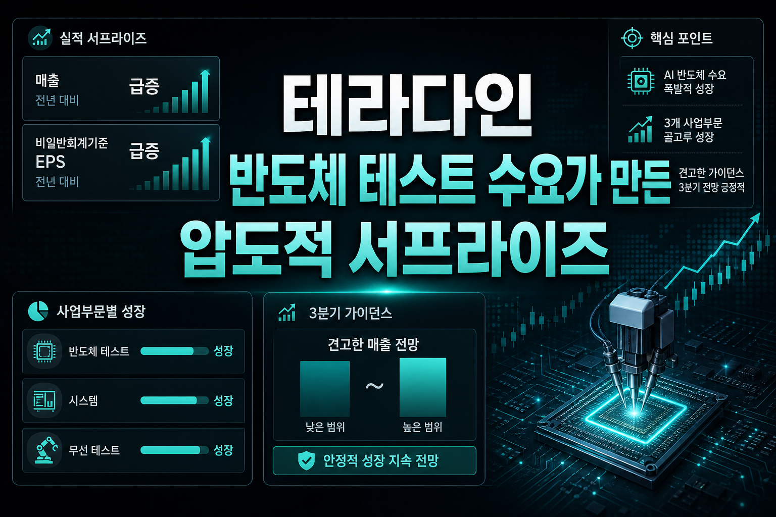 테라다인, AI 반도체 테스트 수요가 만든 압도적 서프라이즈
