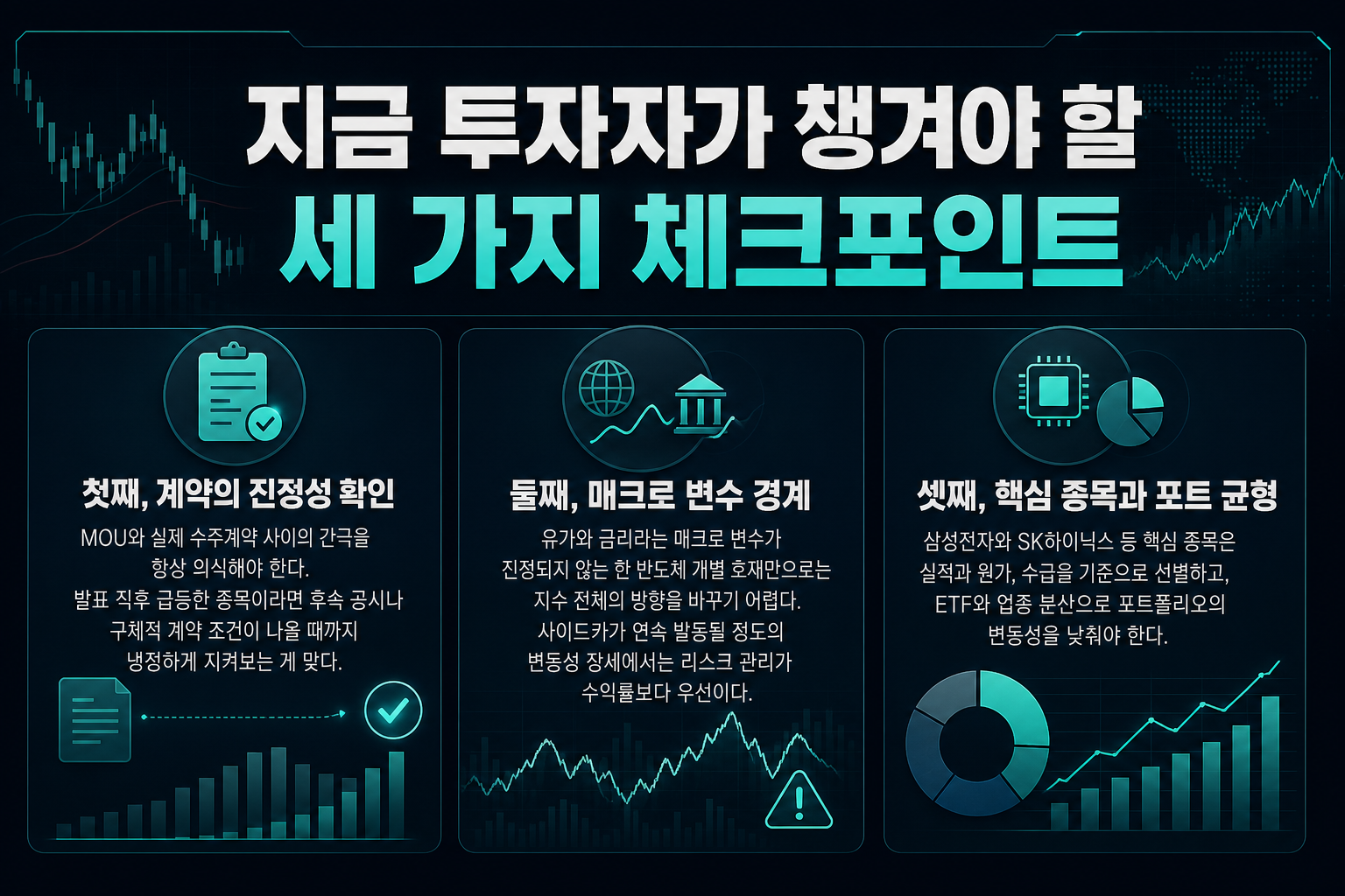 지금 투자자가 챙겨야 할 세 가지 체크포인트