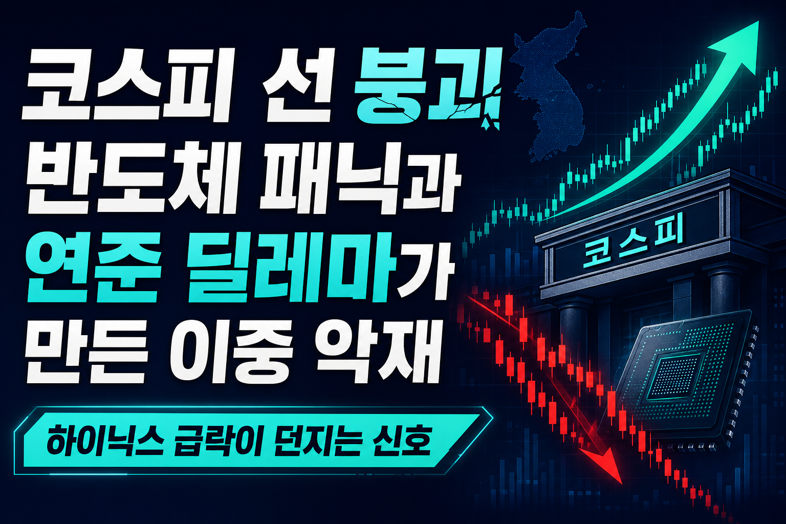 코스피 5700선 붕괴, 반도체 패닉과 연준 딜레마가 만든 이중 악재