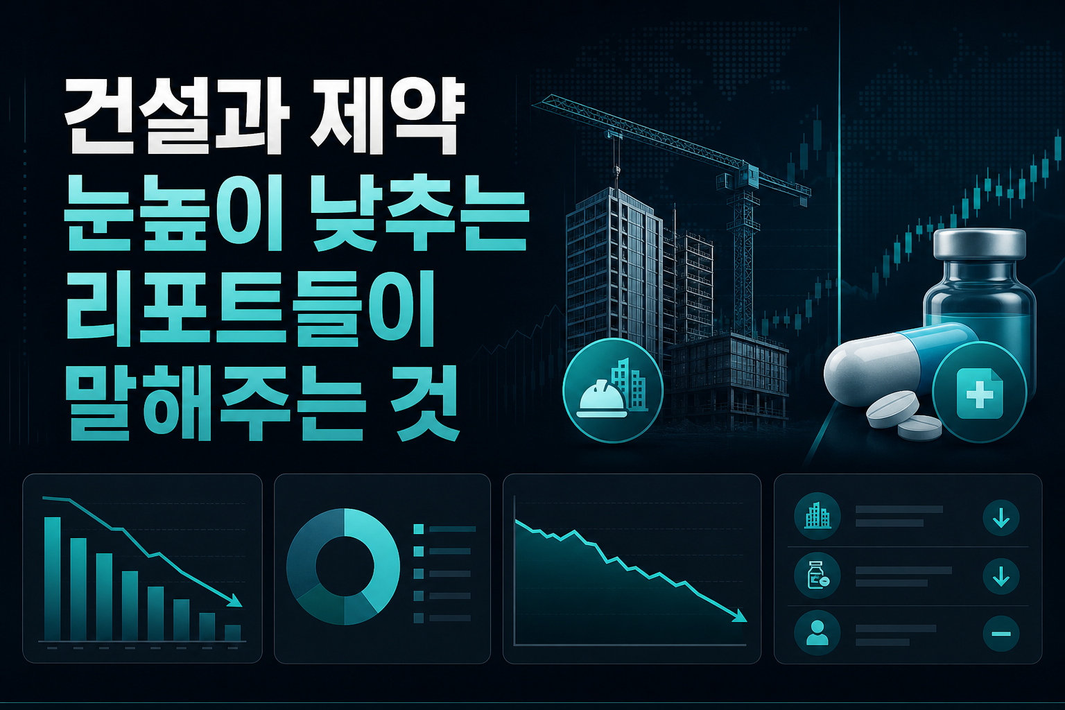 건설과 제약, 눈높이 낮추는 리포트들이 말해주는 것