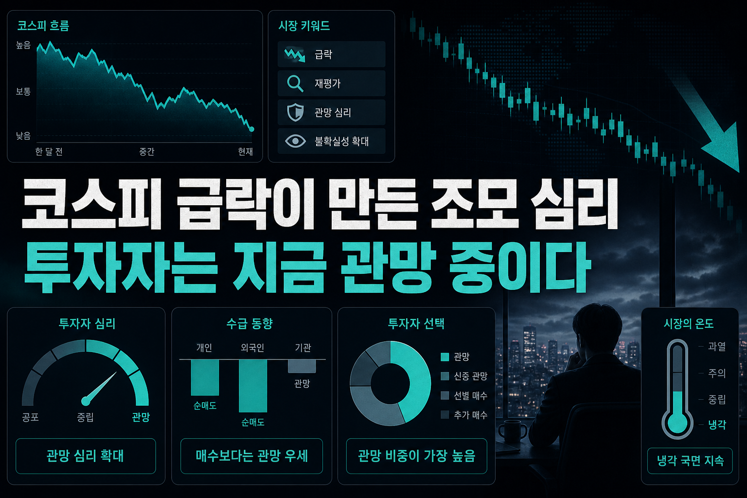 코스피 급락이 만든 조모 심리, 투자자는 지금 관망 중이다