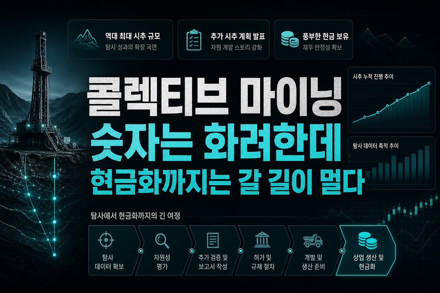콜렉티브 마이닝, 숫자는 화려한데 현금화까지는 갈 길이 멀다