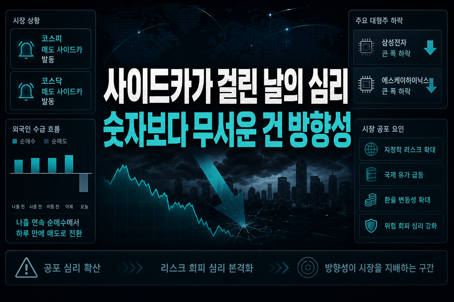 사이드카가 걸린 날의 심리, 숫자보다 무서운 건 방향성