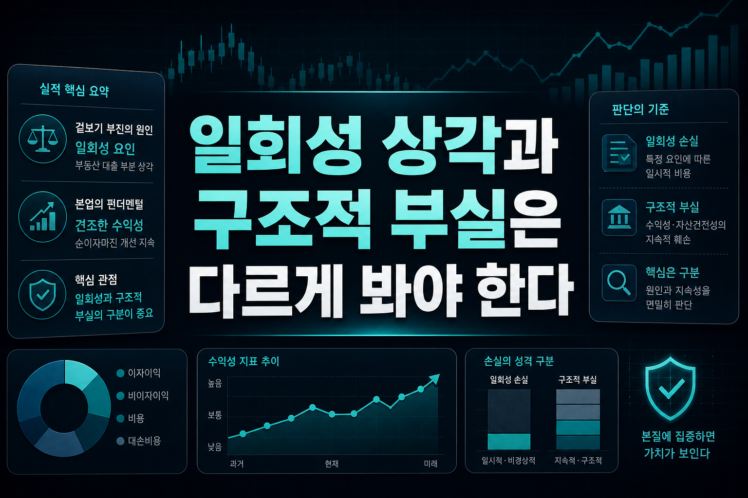 일회성 상각과 구조적 부실은 다르게 봐야 한다