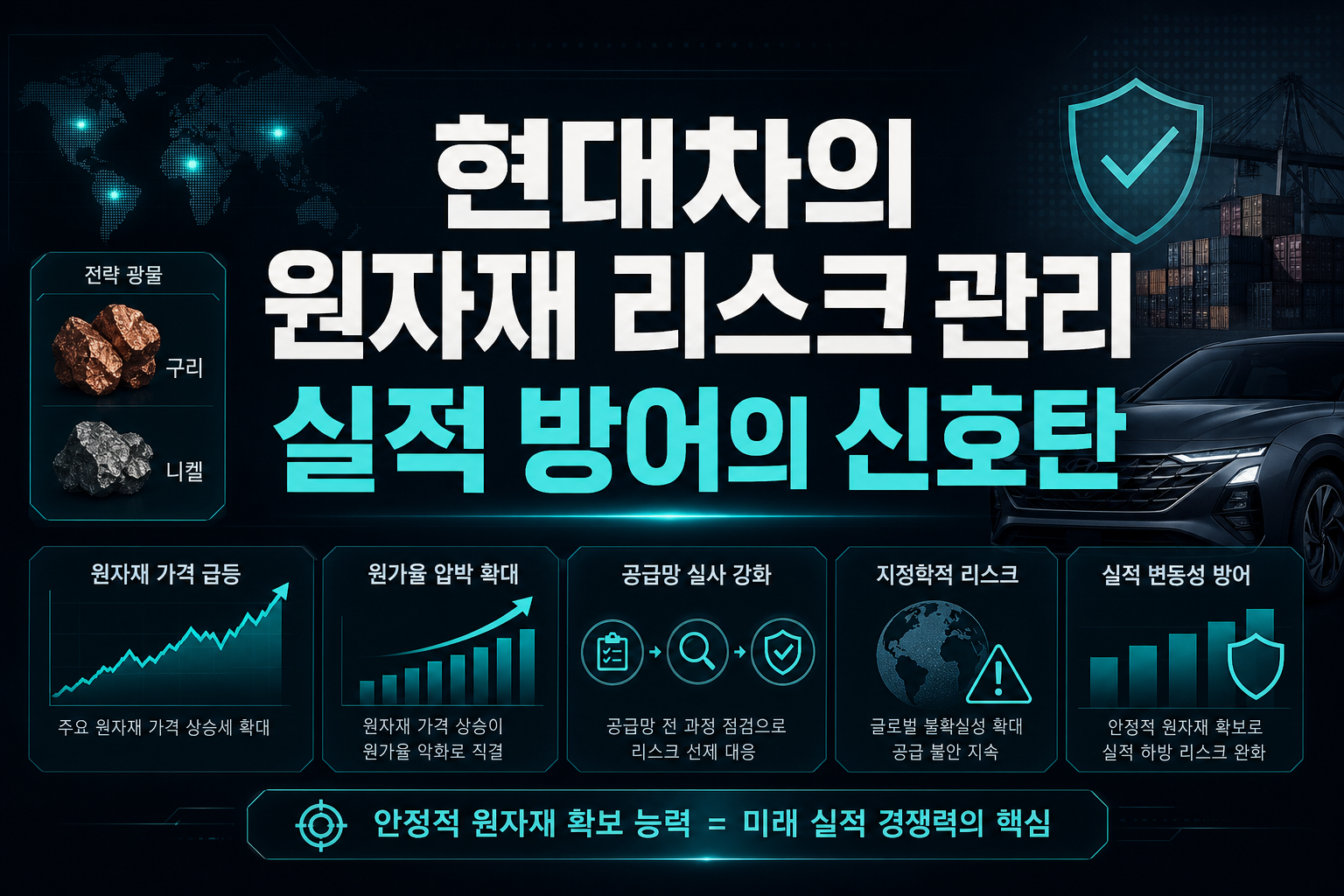 현대차의 원자재 리스크 관리, 실적 방어의 신호탄