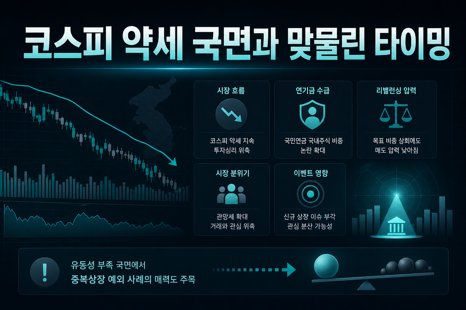 코스피 약세 국면과 맞물린 타이밍