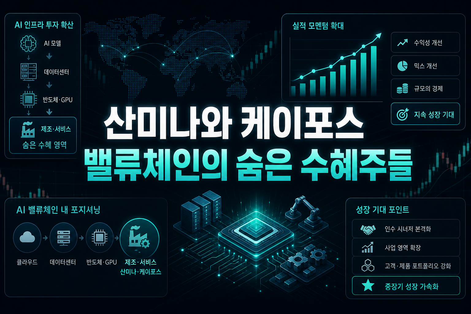 산미나와 케이포스, AI 밸류체인의 숨은 수혜주들