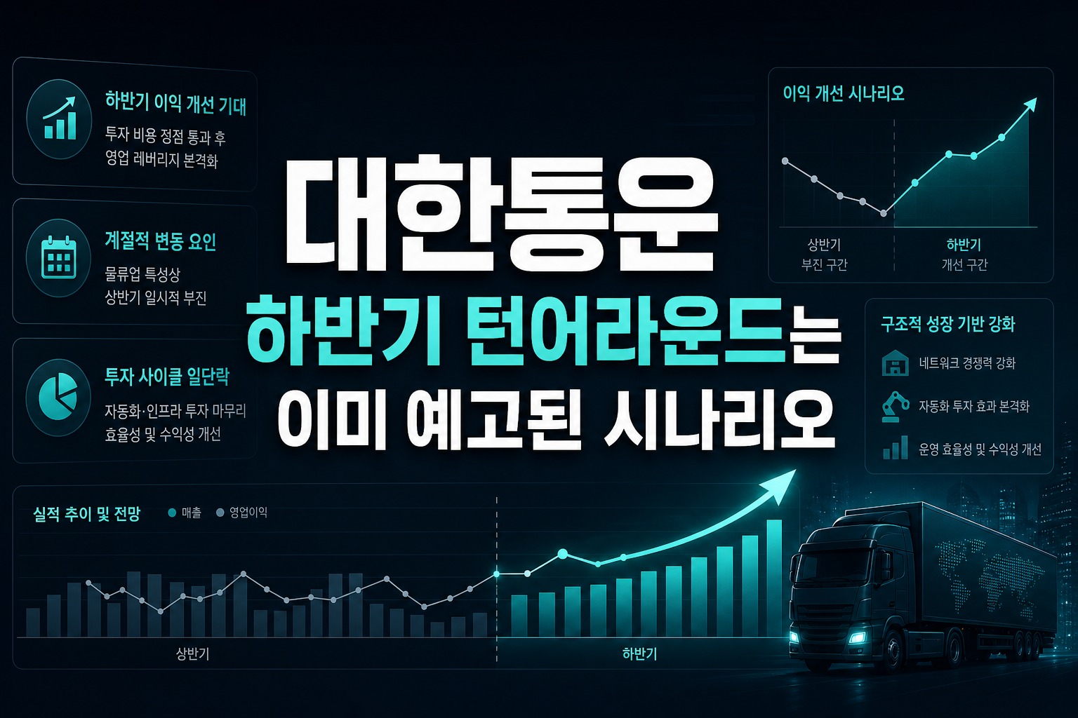CJ대한통운, 하반기 턴어라운드는 이미 예고된 시나리오