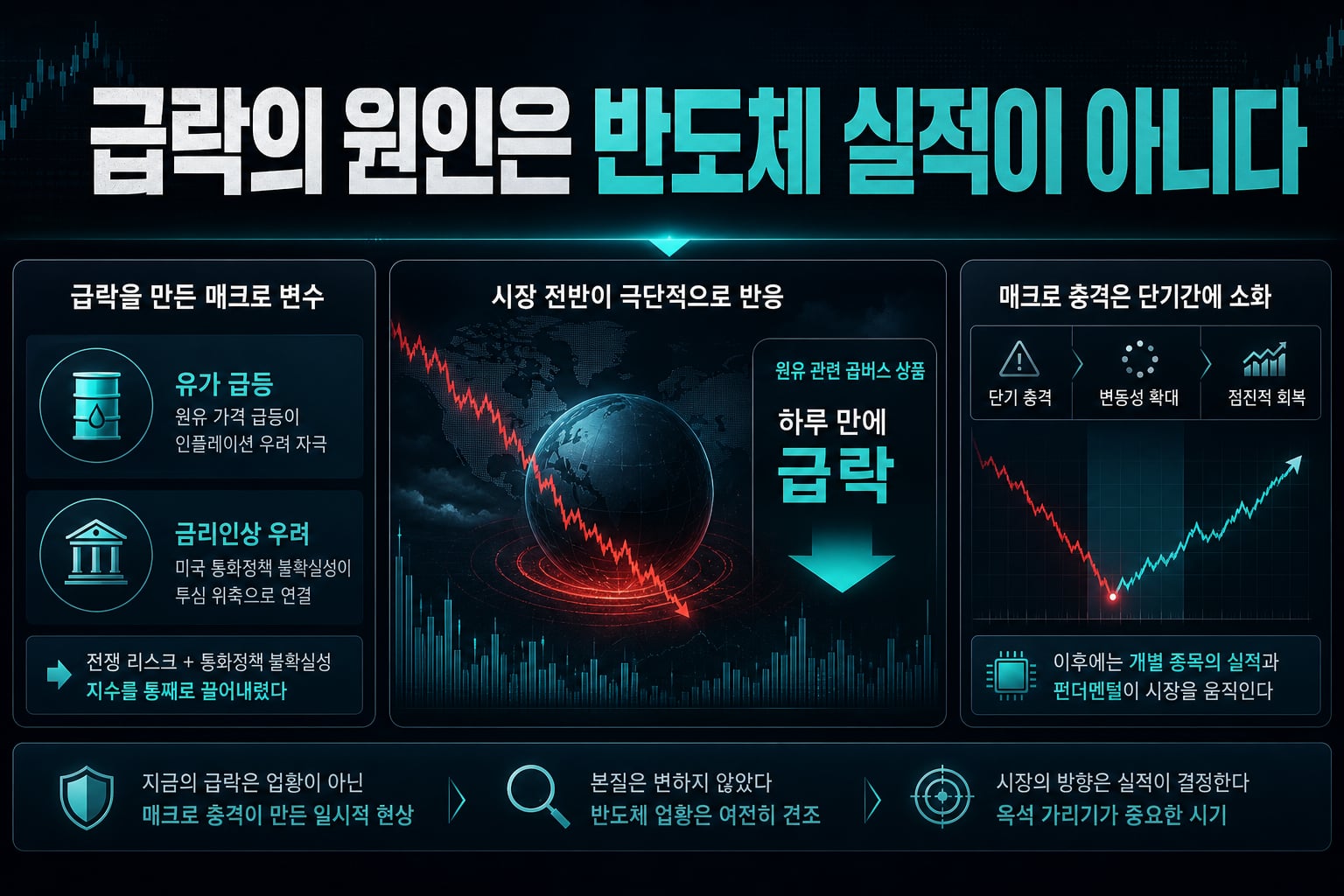 급락의 원인은 반도체 실적이 아니다