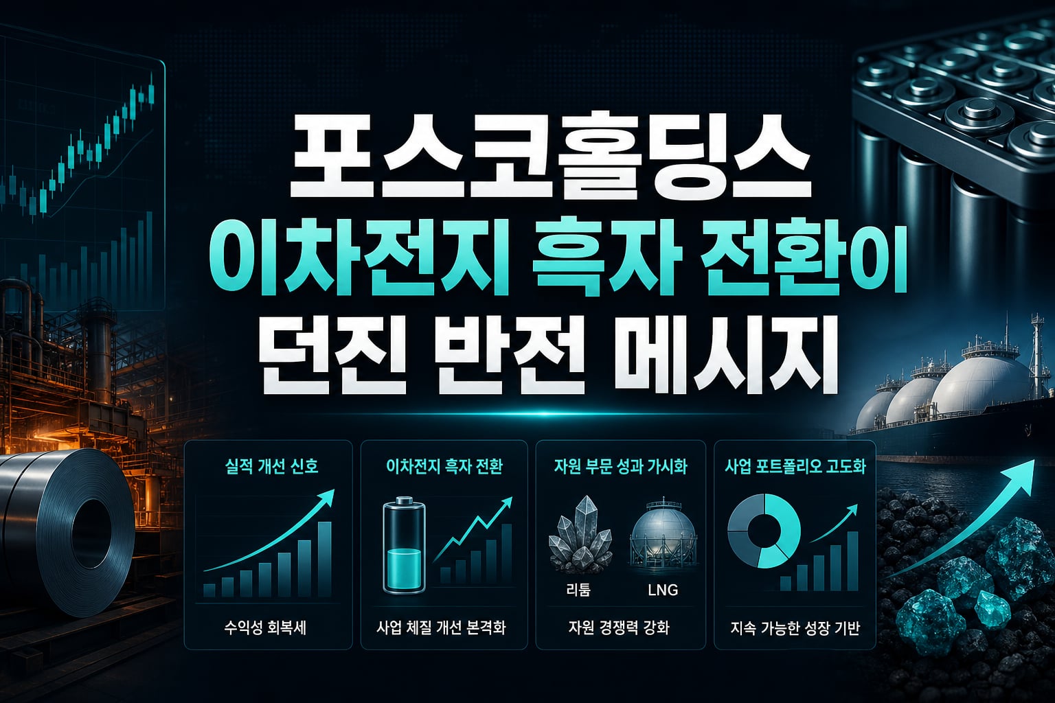 포스코홀딩스, 이차전지 흑자 전환이 던진 반전 메시지