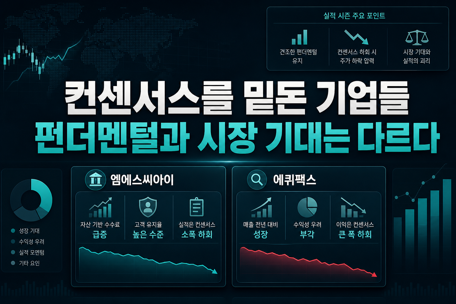 컨센서스를 밑돈 기업들, 펀더멘털과 시장 기대는 다르다