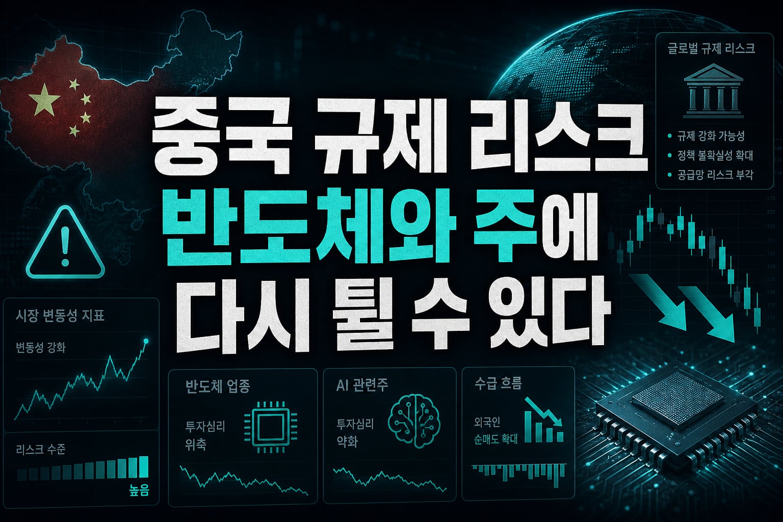 중국 AI 규제 리스크, 반도체와 AI주에 다시 튈 수 있다