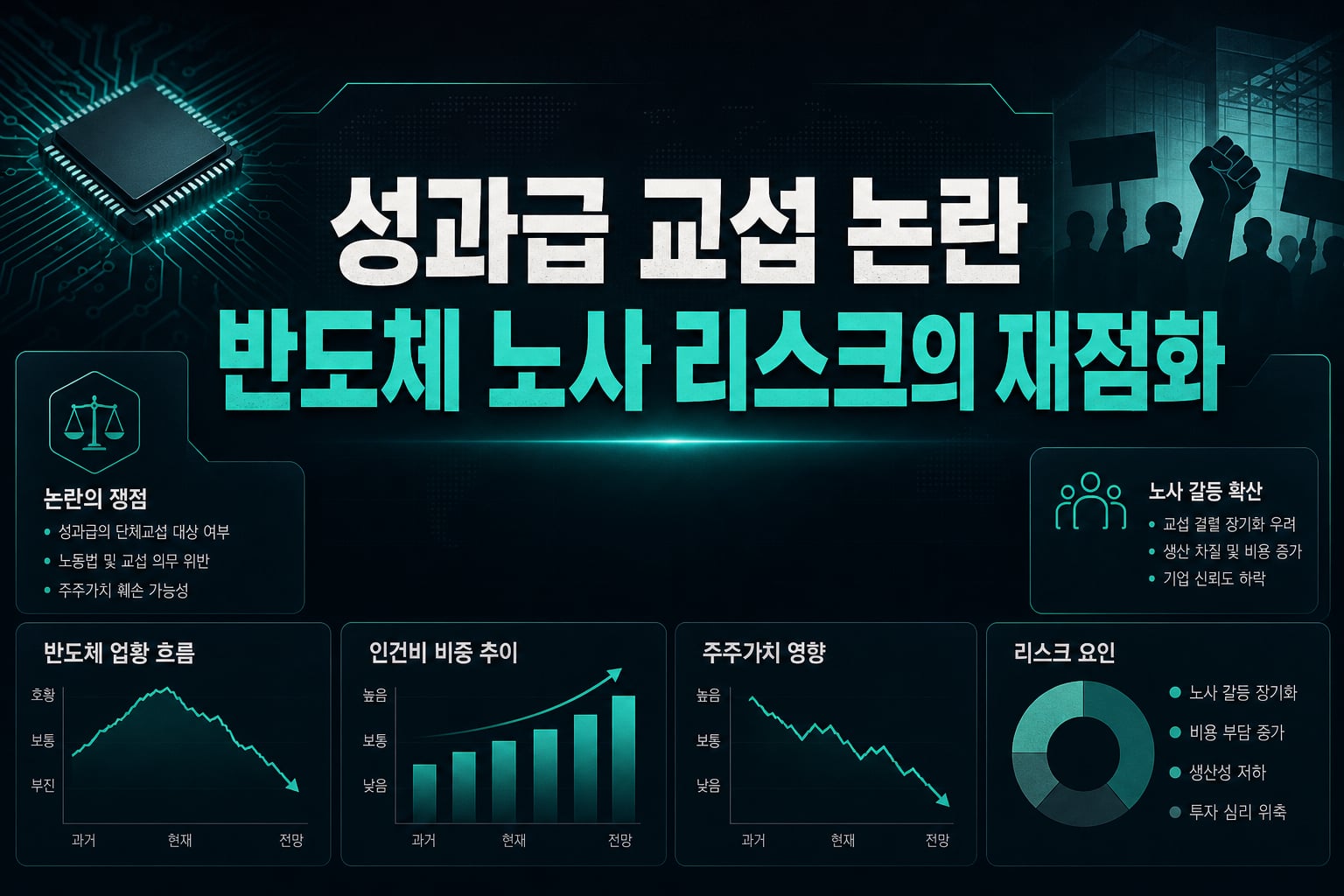 성과급 교섭 논란, 반도체 노사 리스크의 재점화