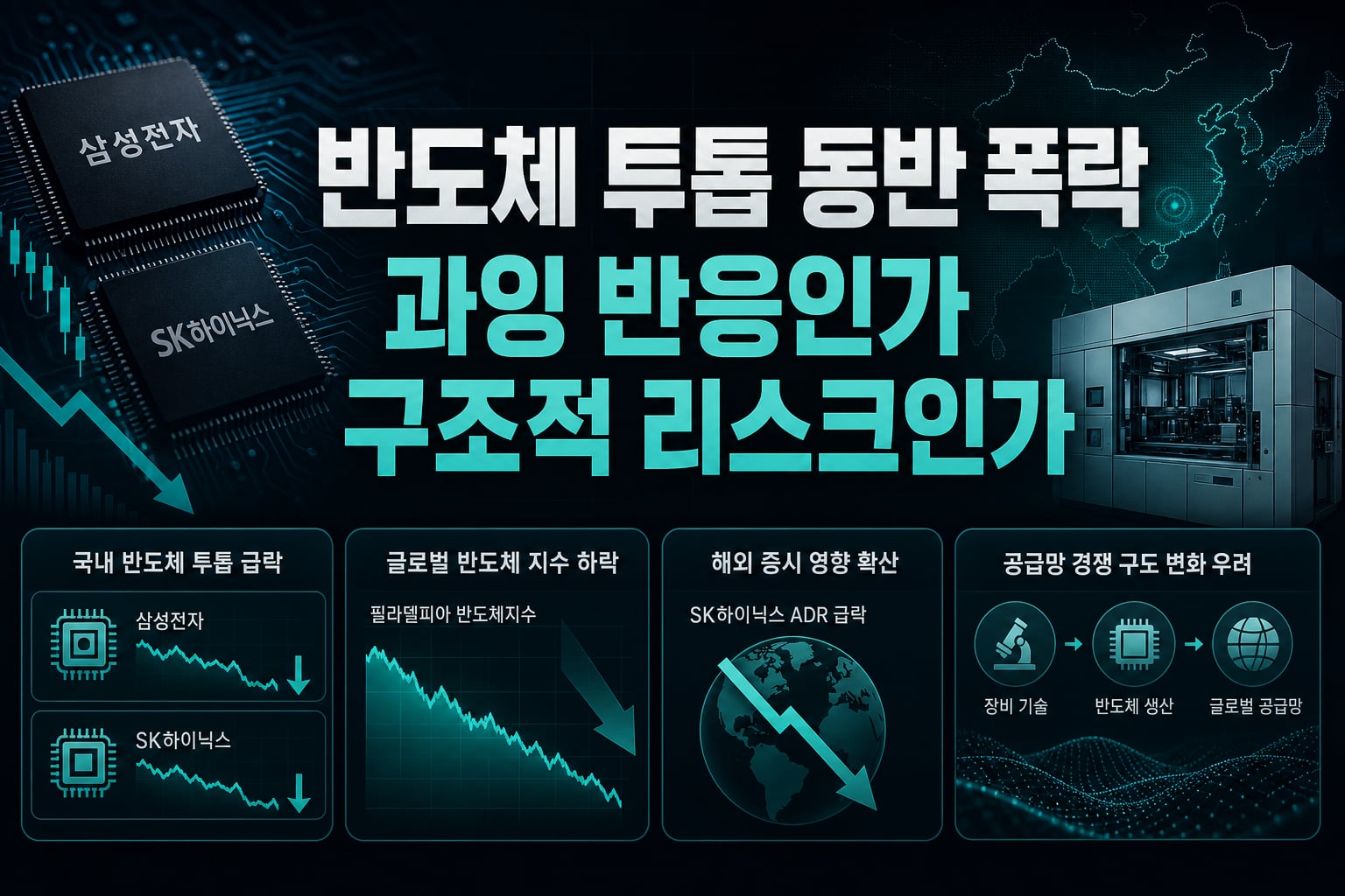 반도체 투톱 동반 폭락, 과잉 반응인가 구조적 리스크인가