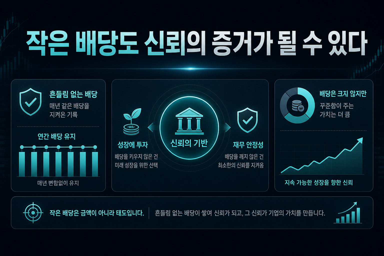 작은 배당도 신뢰의 증거가 될 수 있다