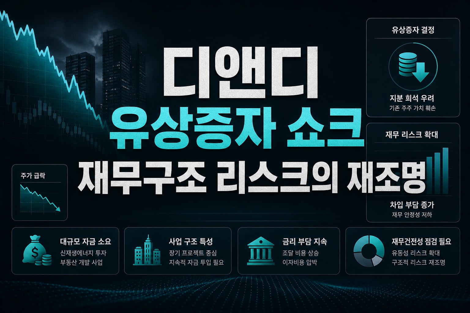 SK디앤디 유상증자 쇼크, 재무구조 리스크의 재조명