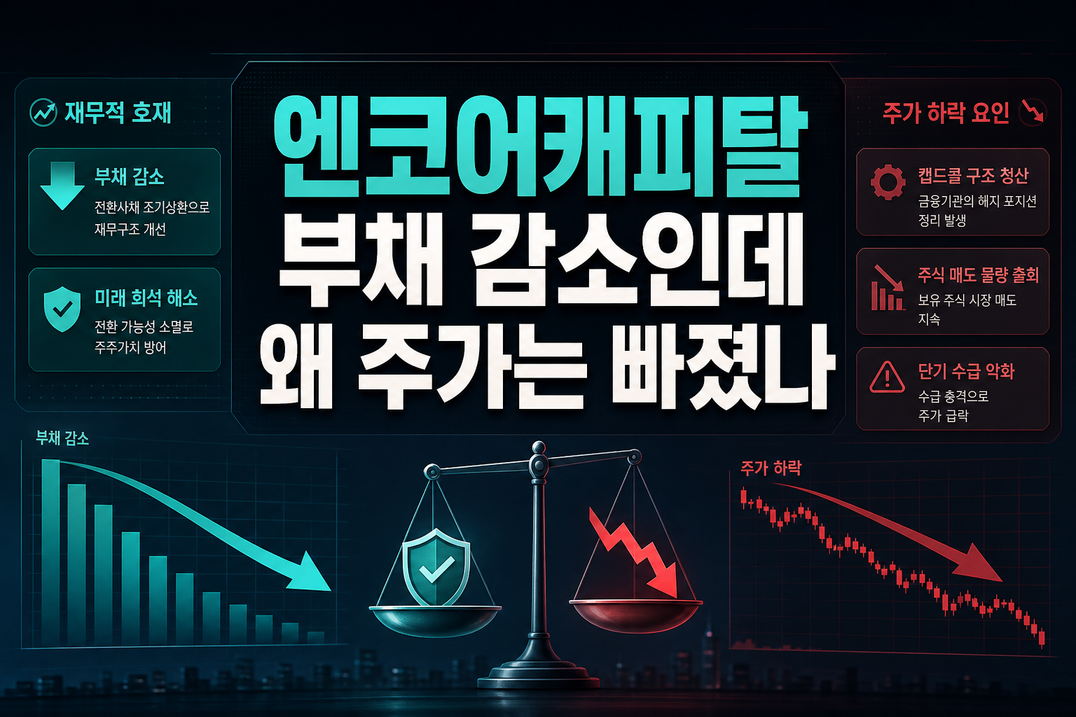 엔코어캐피탈, 부채 감소인데 왜 주가는 빠졌나
