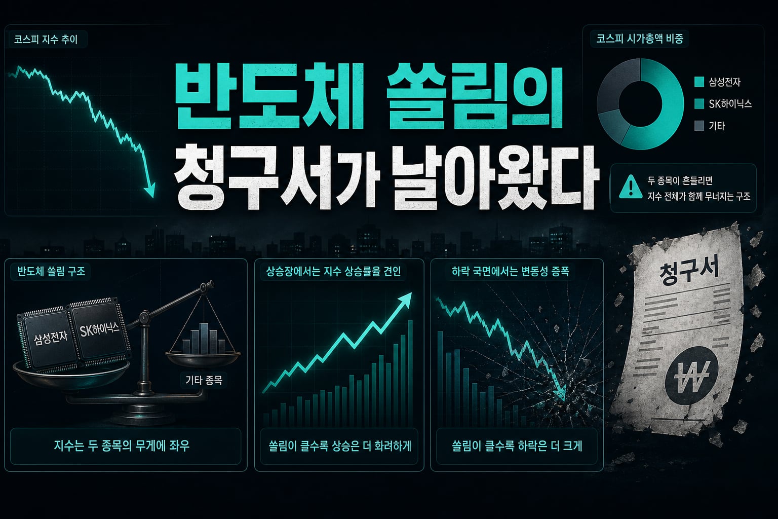 반도체 쏠림의 청구서가 날아왔다