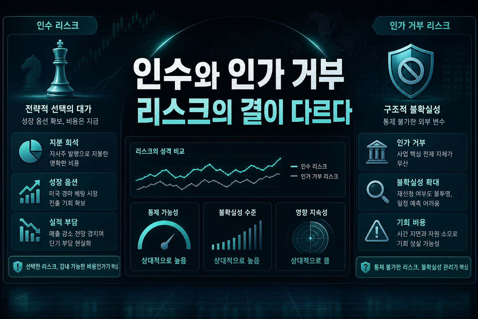 인수와 인가 거부, 리스크의 결이 다르다