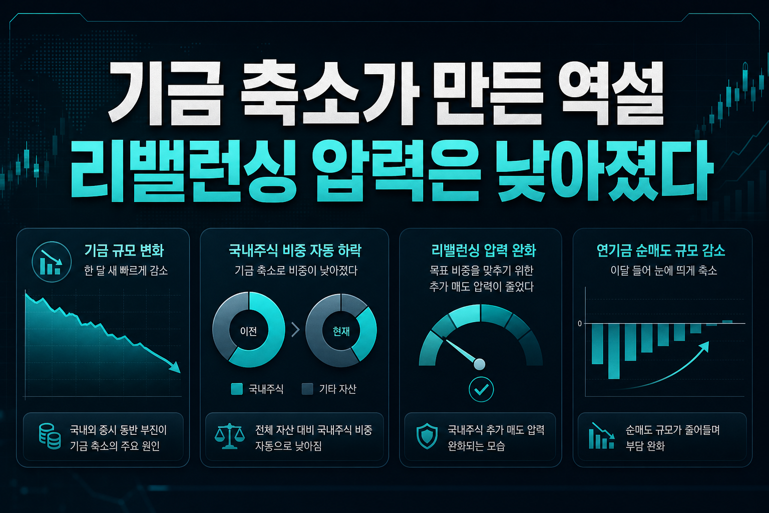 기금 축소가 만든 역설, 리밸런싱 압력은 낮아졌다