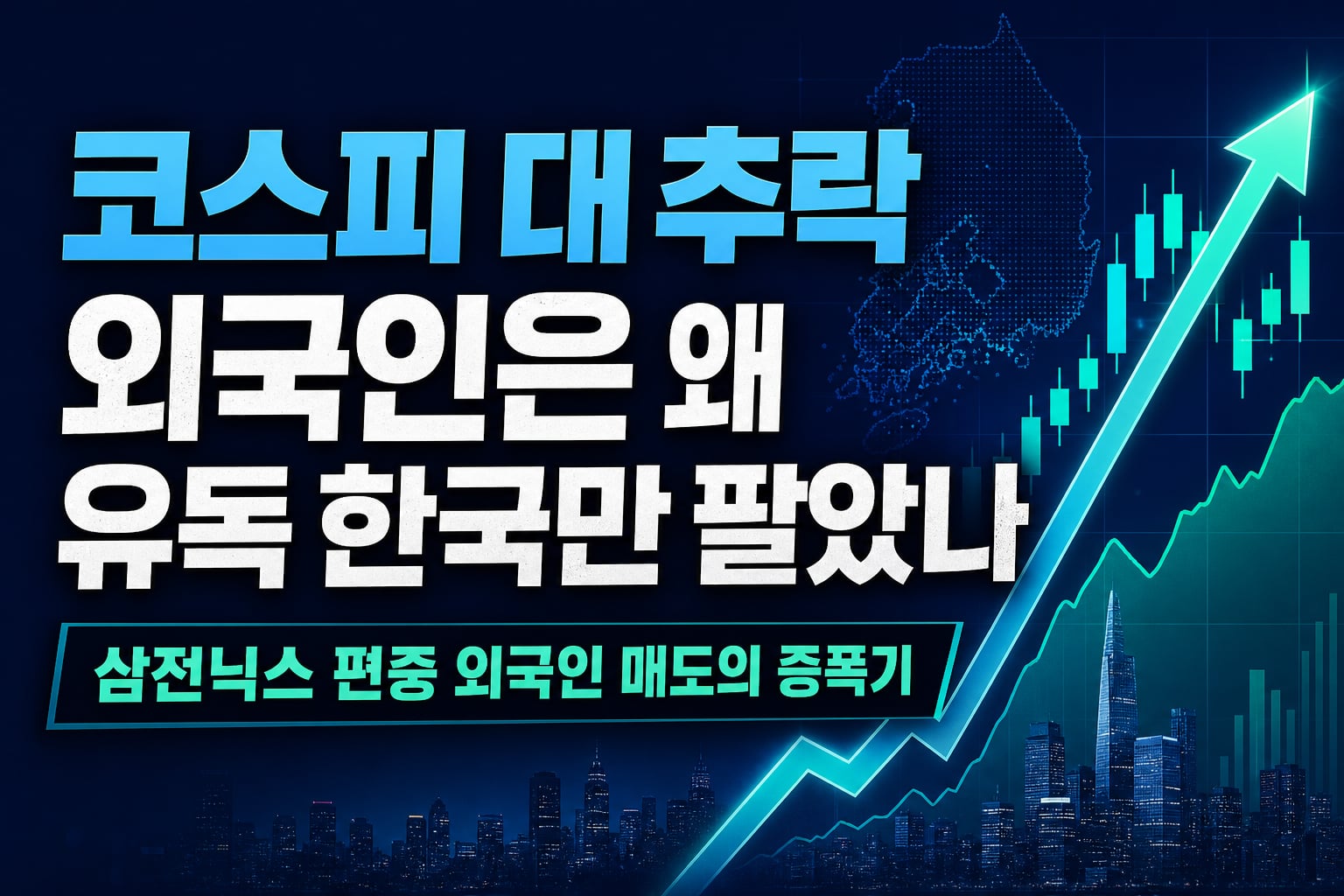코스피 5000대 추락, 외국인은 왜 유독 한국만 팔았나