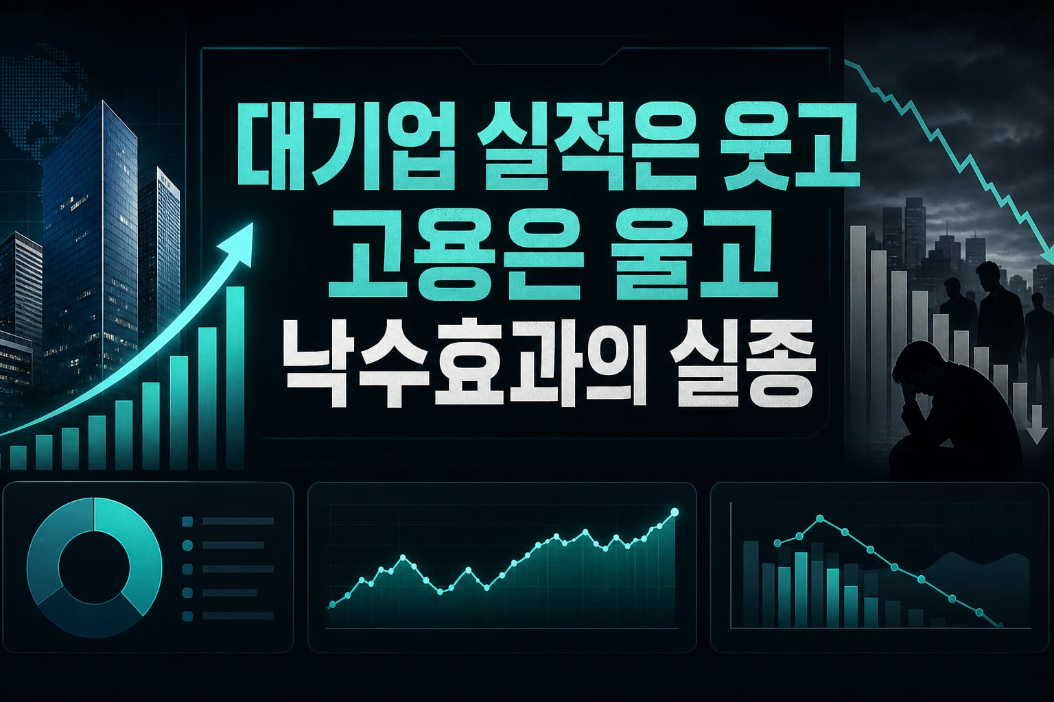 대기업 실적은 웃고 고용은 울고, 낙수효과의 실종