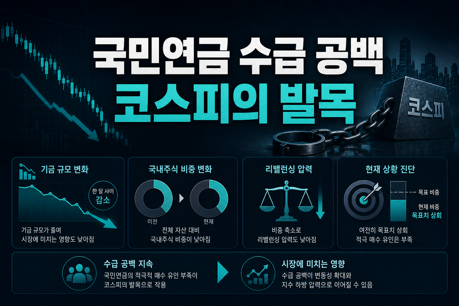 국민연금 수급 공백, 코스피의 발목