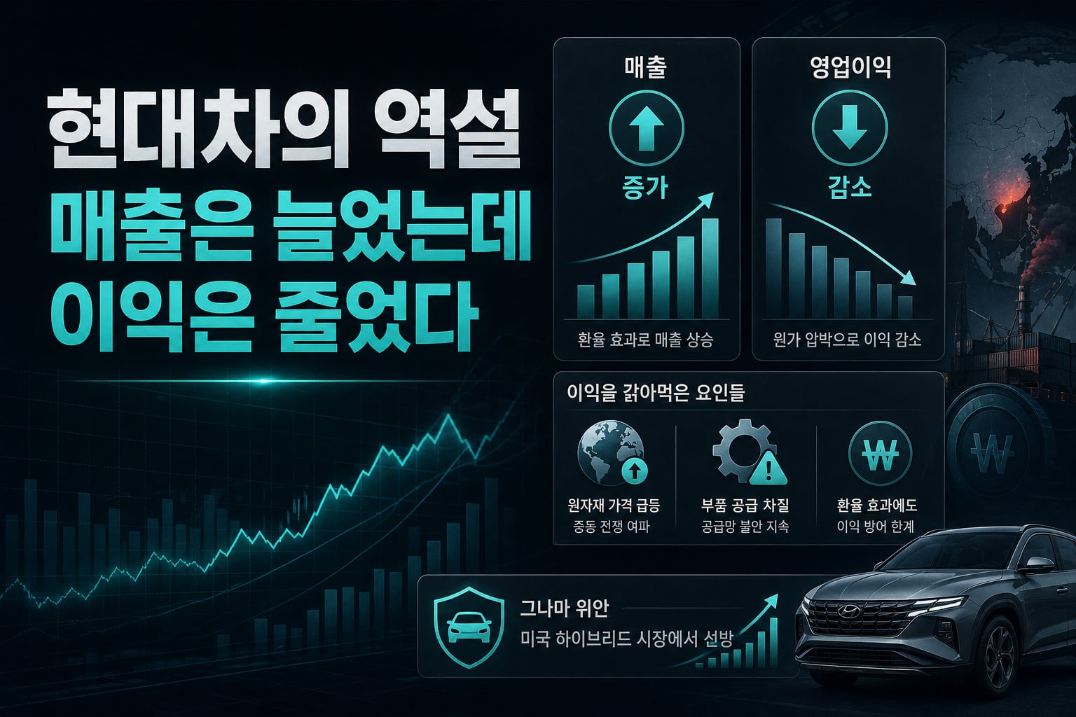 현대차의 역설, 매출은 늘었는데 이익은 줄었다