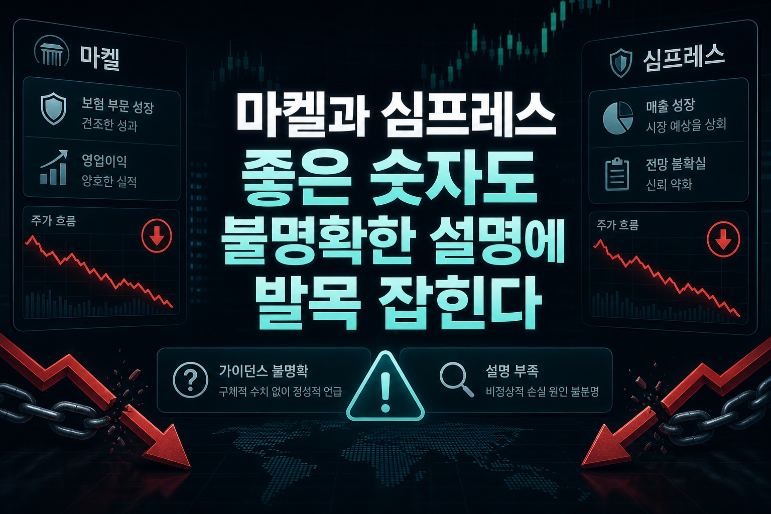 마켈과 심프레스, 좋은 숫자도 불명확한 설명에 발목 잡힌다