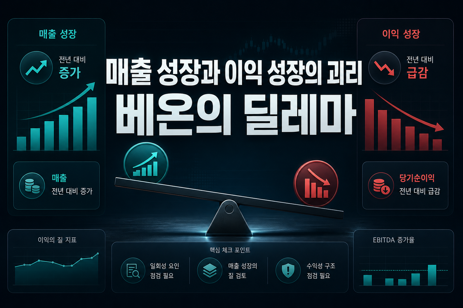 매출 성장과 이익 성장의 괴리, 베온의 딜레마
