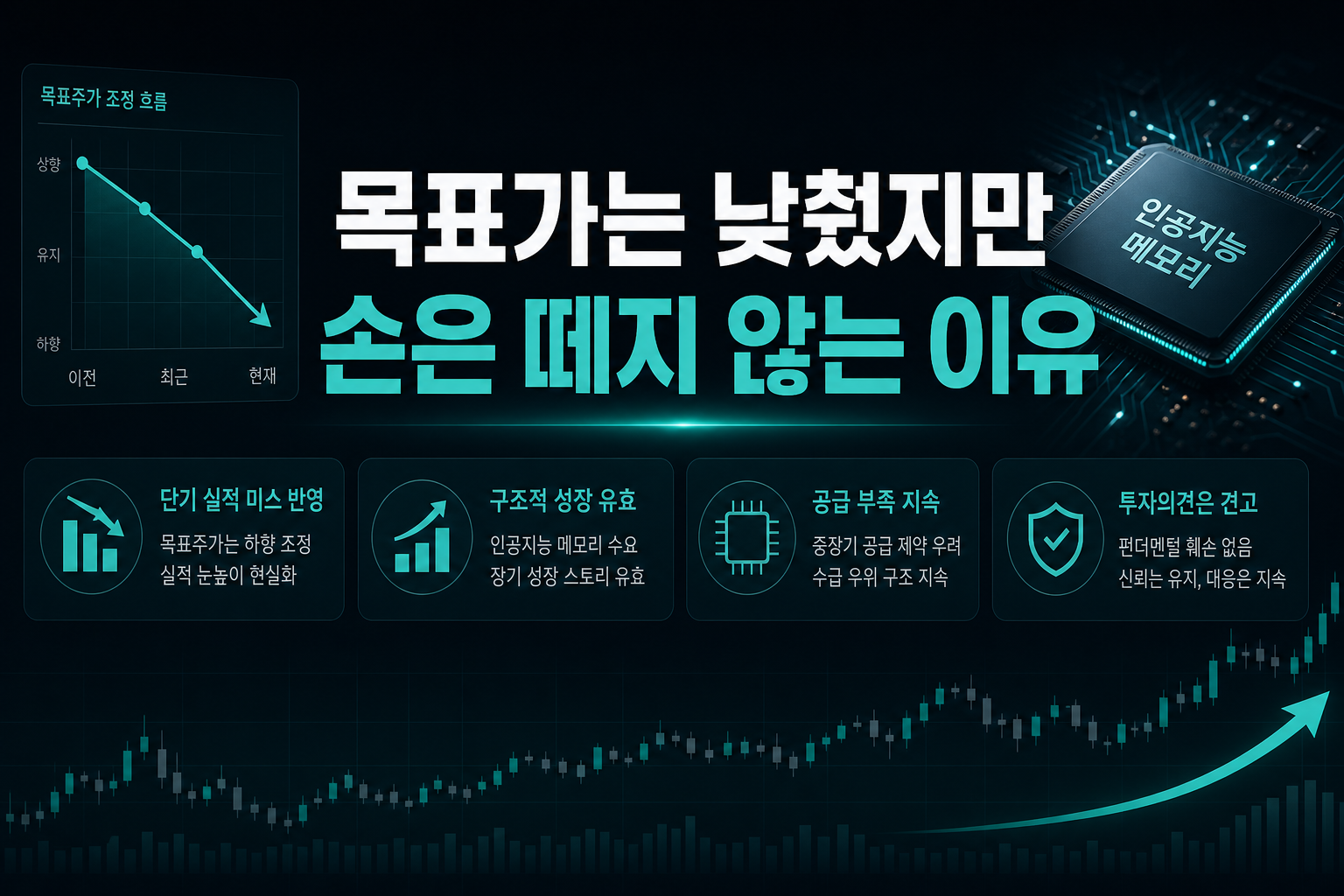목표가는 낮췄지만 손은 떼지 않는 이유