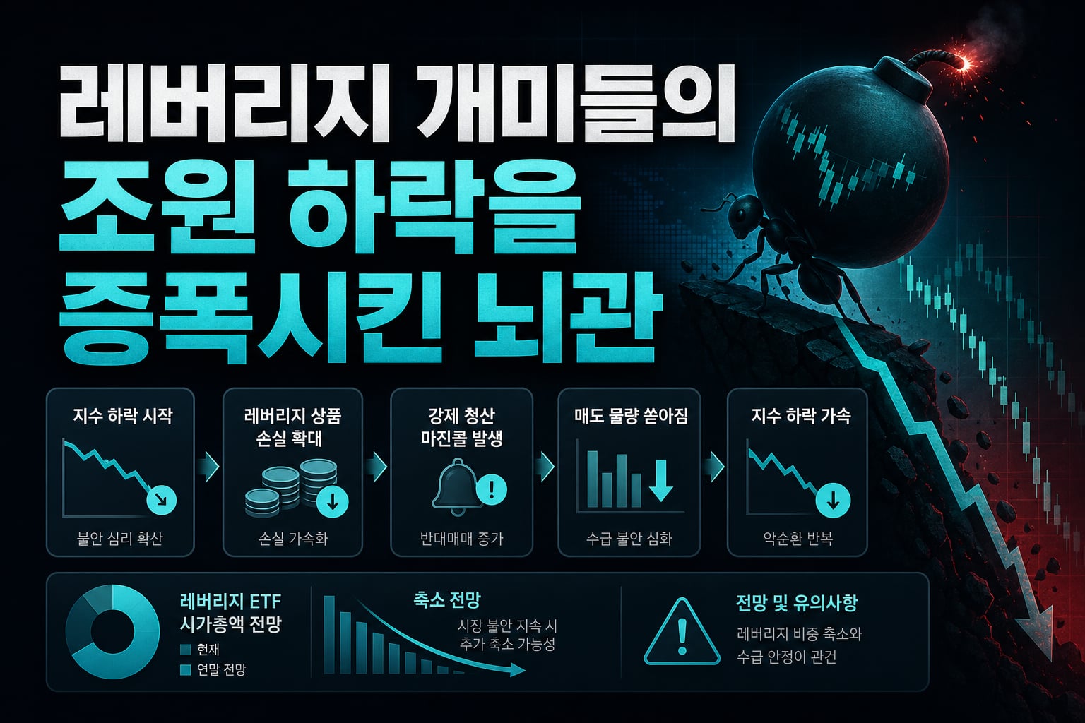 레버리지 개미들의 56조원, 하락을 증폭시킨 뇌관