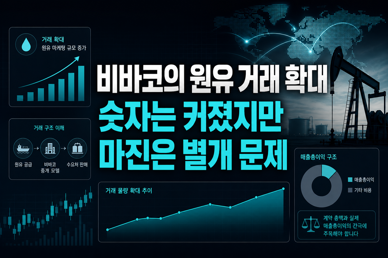 비바코의 원유 거래 확대, 숫자는 커졌지만 마진은 별개 문제