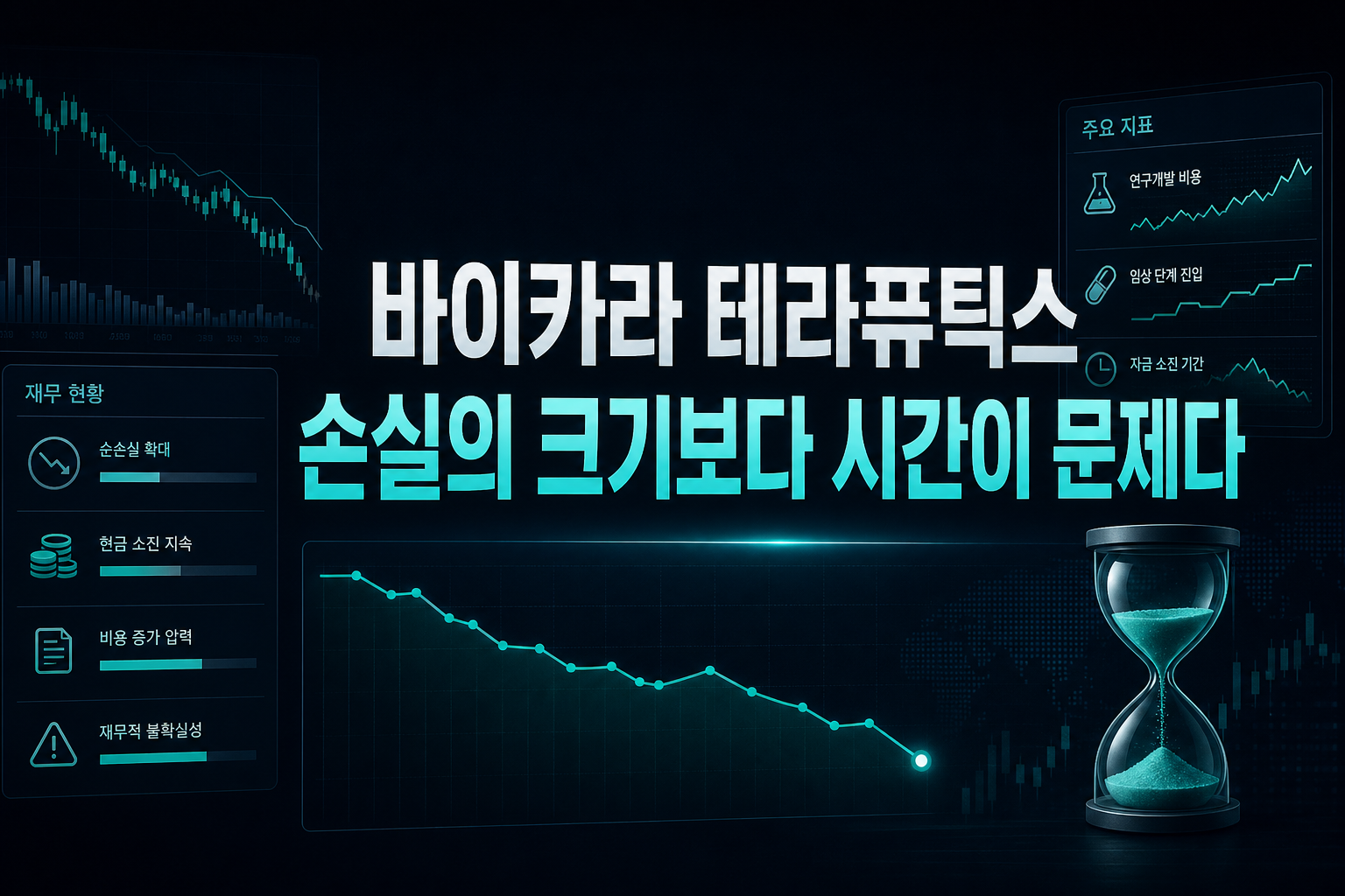 바이카라 테라퓨틱스, 손실의 크기보다 시간이 문제다