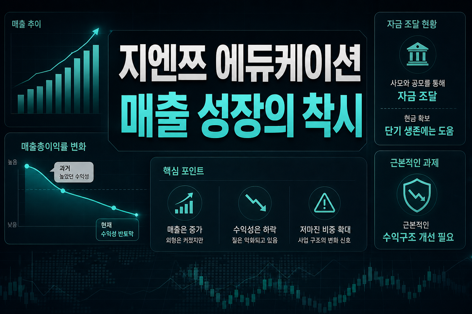 지엔쯔 에듀케이션, 매출 성장의 착시