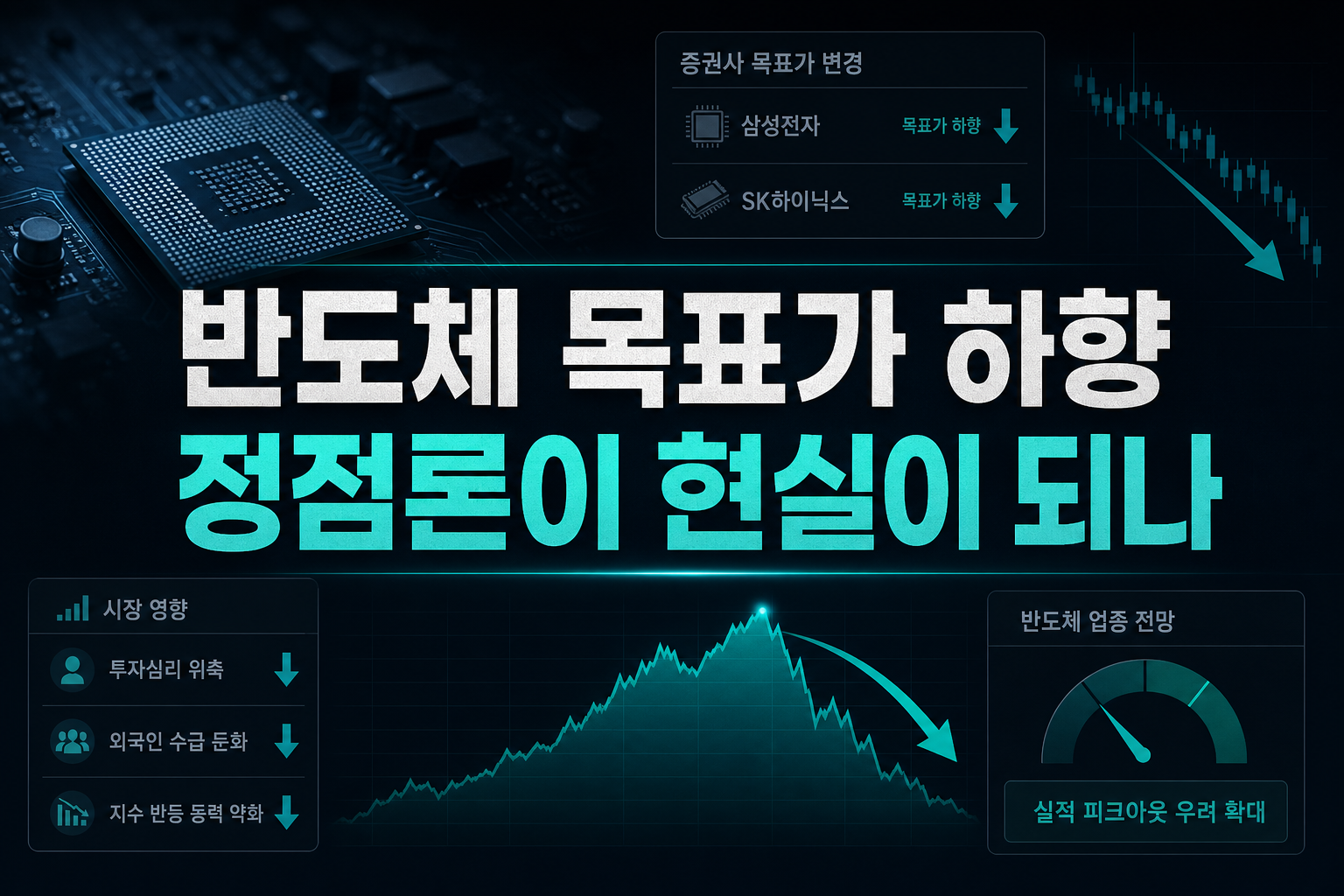 반도체 목표가 하향, 정점론이 현실이 되나