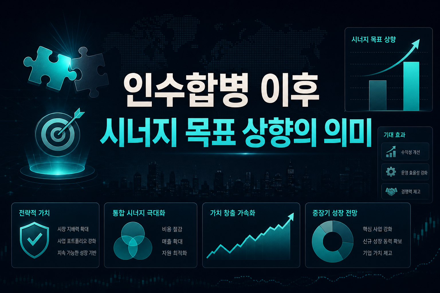 인수합병 이후 시너지 목표 상향의 의미