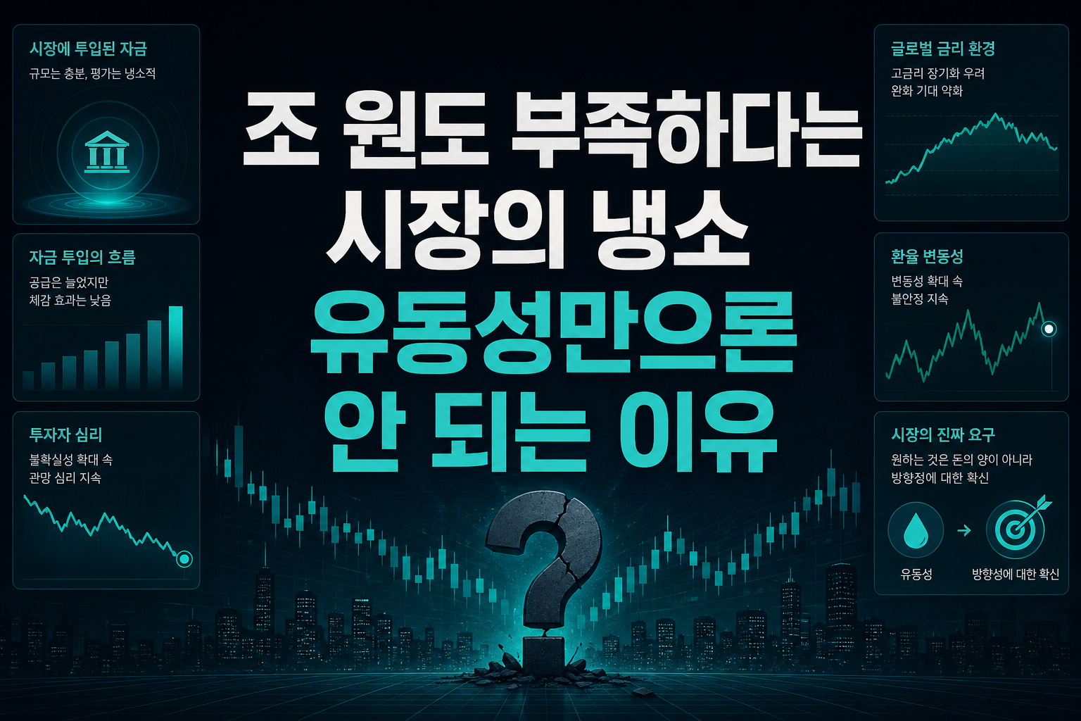 110조 원도 부족하다는 시장의 냉소, 유동성만으론 안 되는 이유