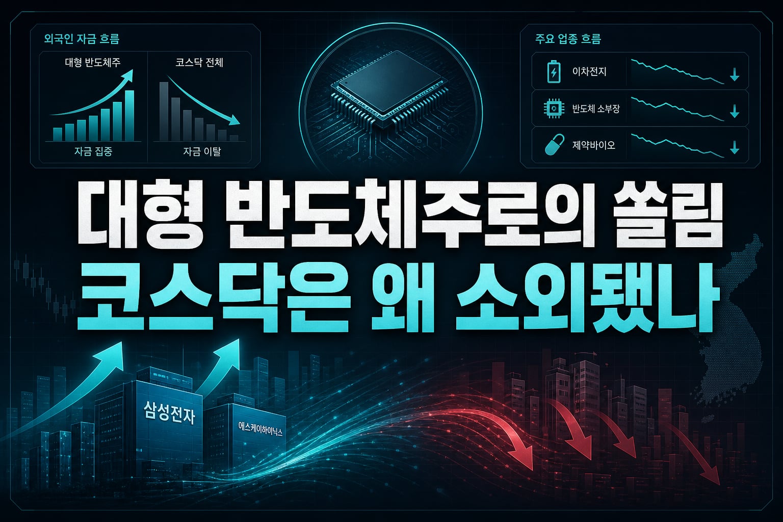 대형 반도체주로의 쏠림, 코스닥은 왜 소외됐나