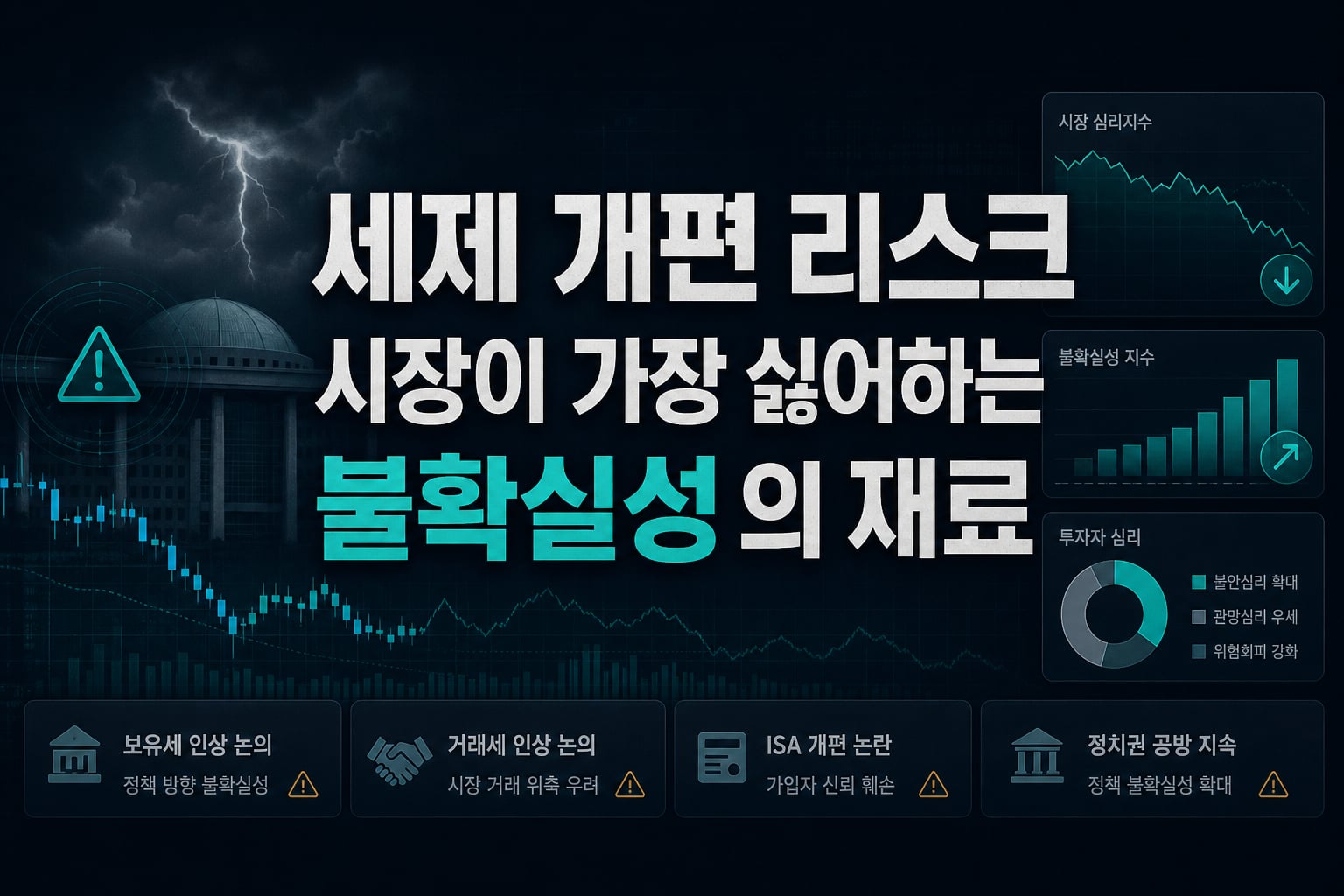 세제 개편 리스크, 시장이 가장 싫어하는 '불확실성'의 재료