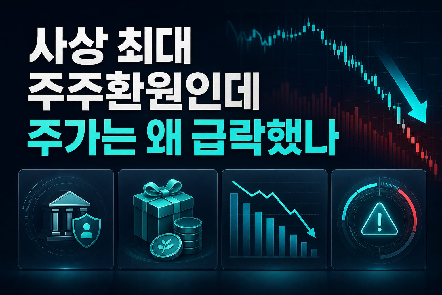 사상 최대 주주환원인데 주가는 왜 급락했나