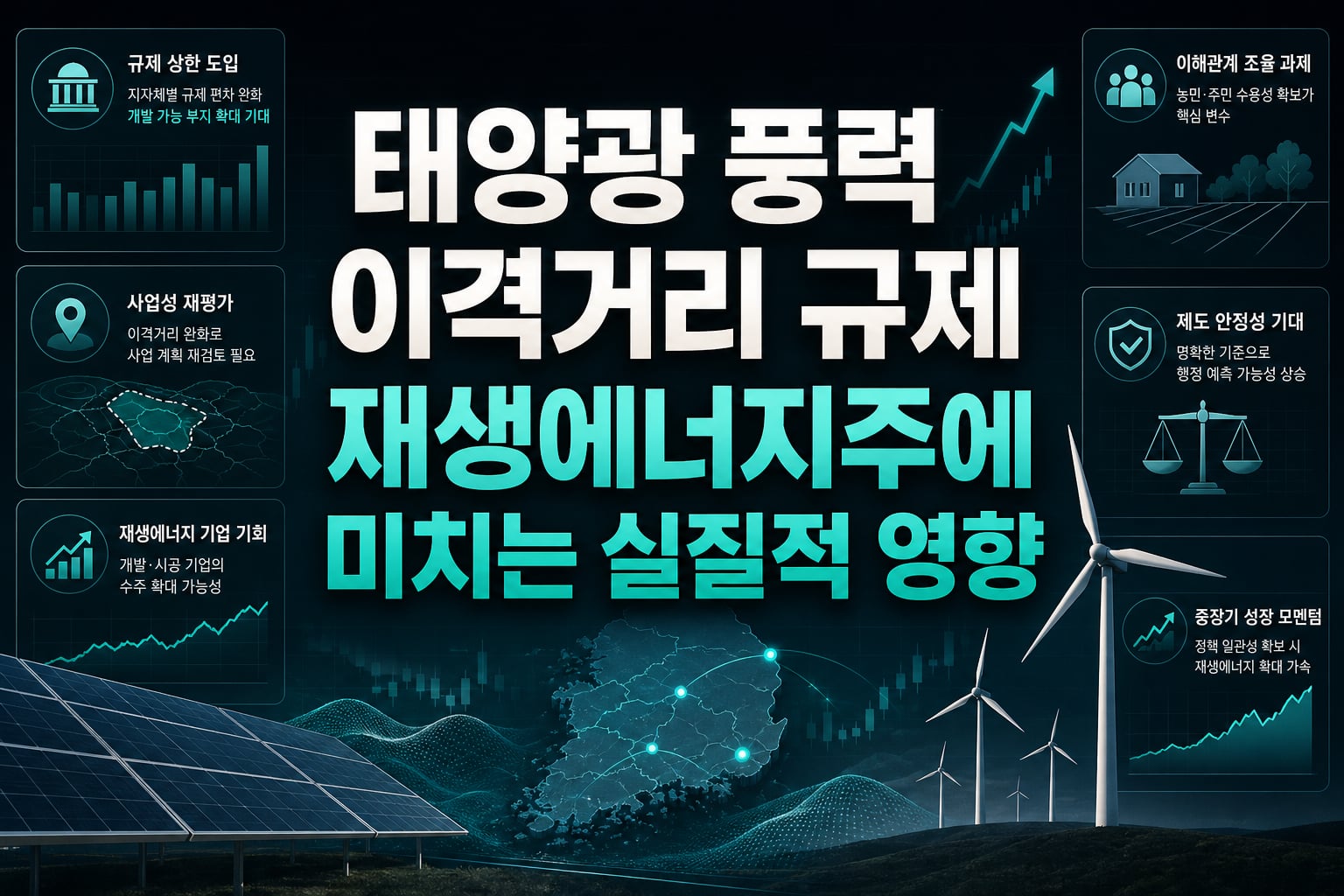 태양광·풍력 이격거리 규제, 재생에너지주에 미치는 실질적 영향