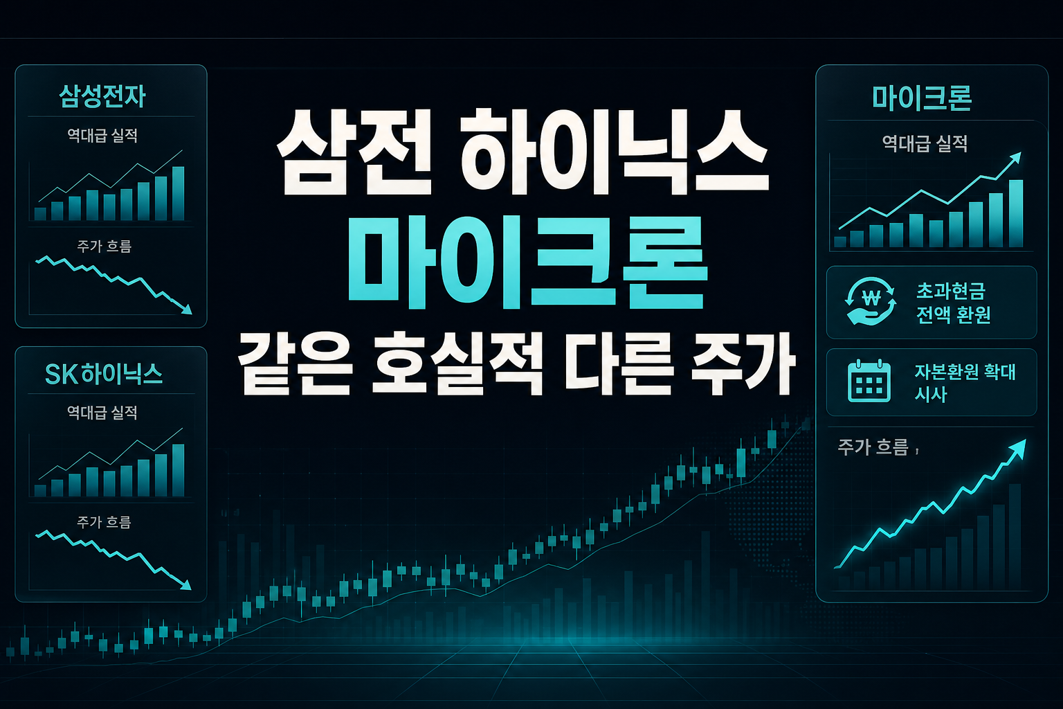 삼전·하이닉스 vs 마이크론, 같은 호실적 다른 주가