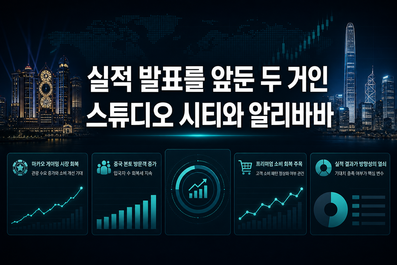 실적 발표를 앞둔 두 거인, 스튜디오 시티와 알리바바