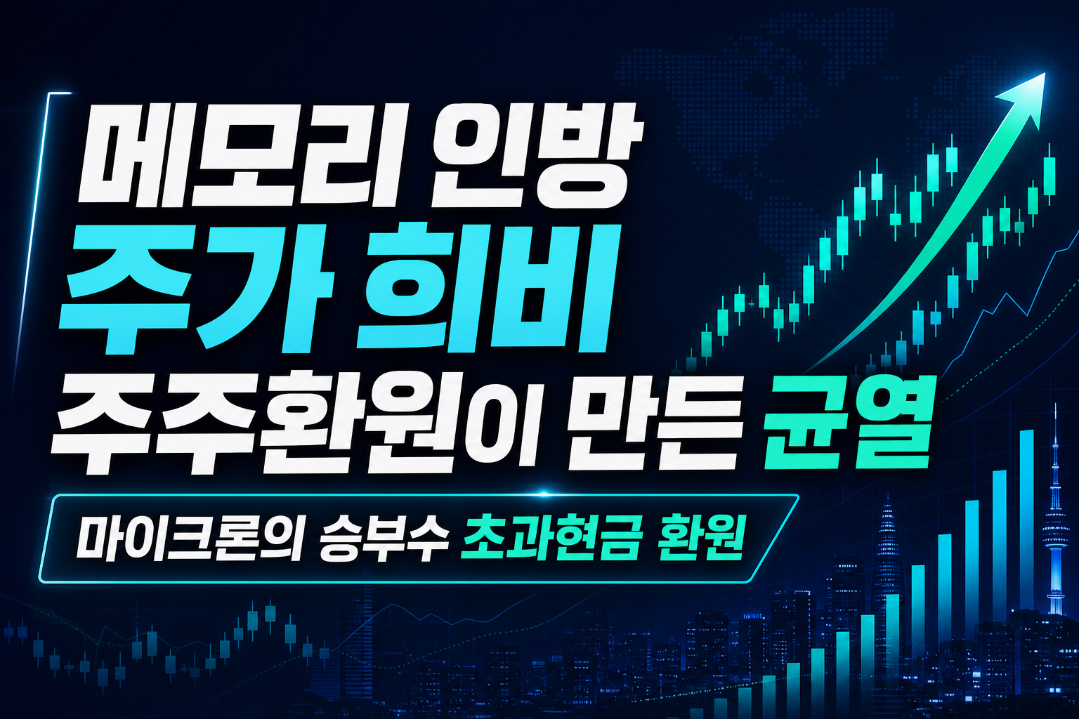 메모리 3인방 주가 희비, 주주환원이 만든 균열