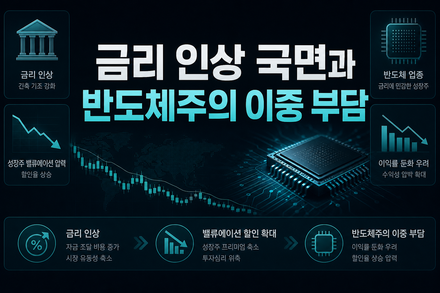 금리 인상 국면과 반도체주의 이중 부담