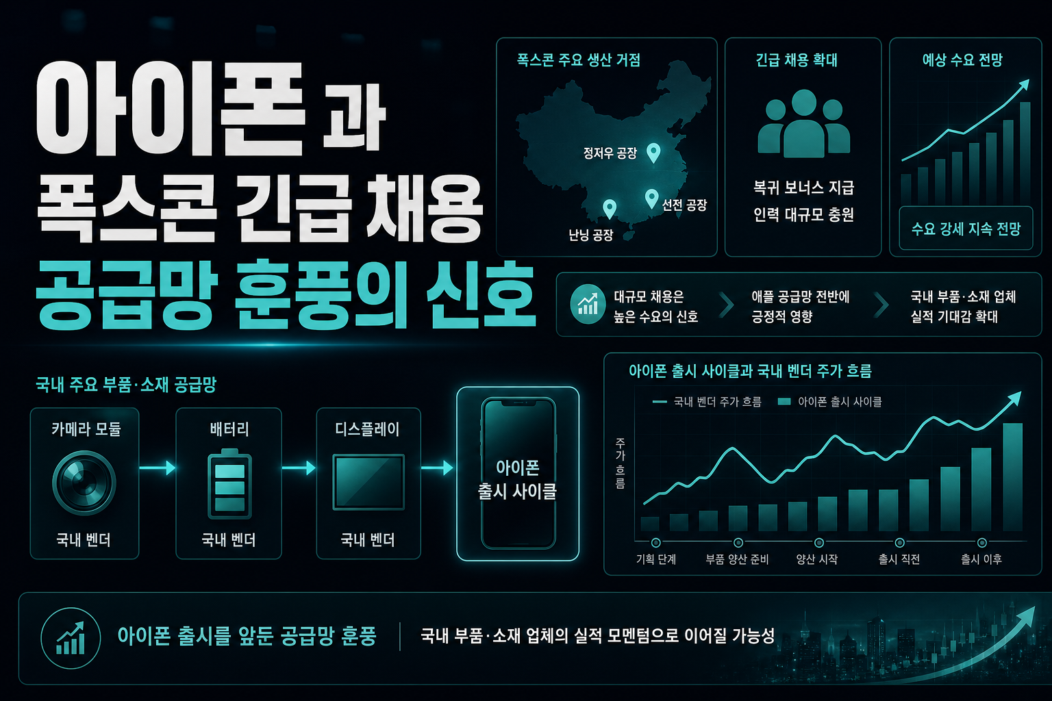 아이폰18과 폭스콘 긴급 채용, 공급망 훈풍의 신호