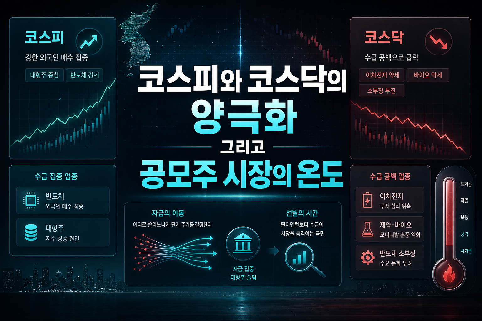코스피와 코스닥의 양극화, 그리고 공모주 시장의 온도