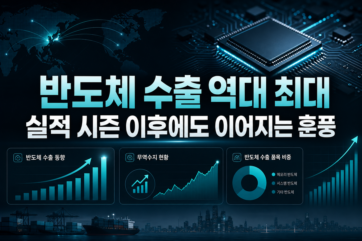 반도체 수출 역대 최대, 실적 시즌 이후에도 이어지는 훈풍